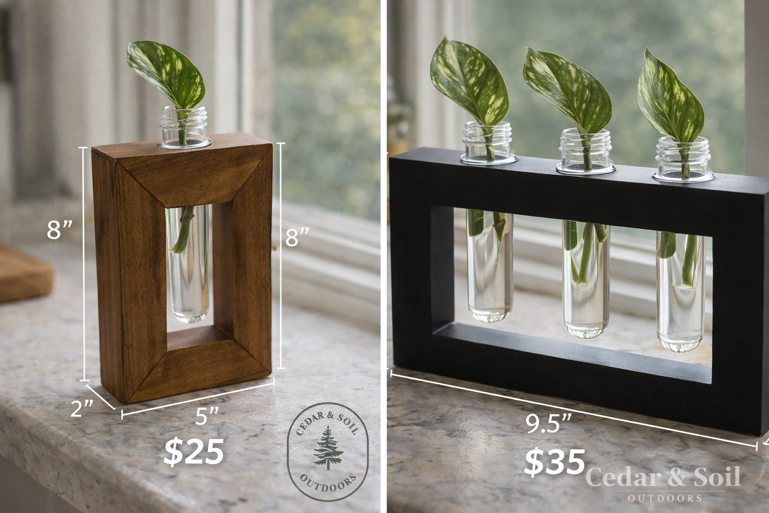 Handcrafted Wooden Propagation Station