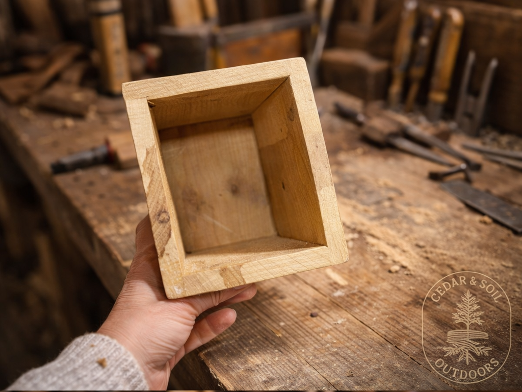 5-Inch Handcrafted Wooden Utility Box