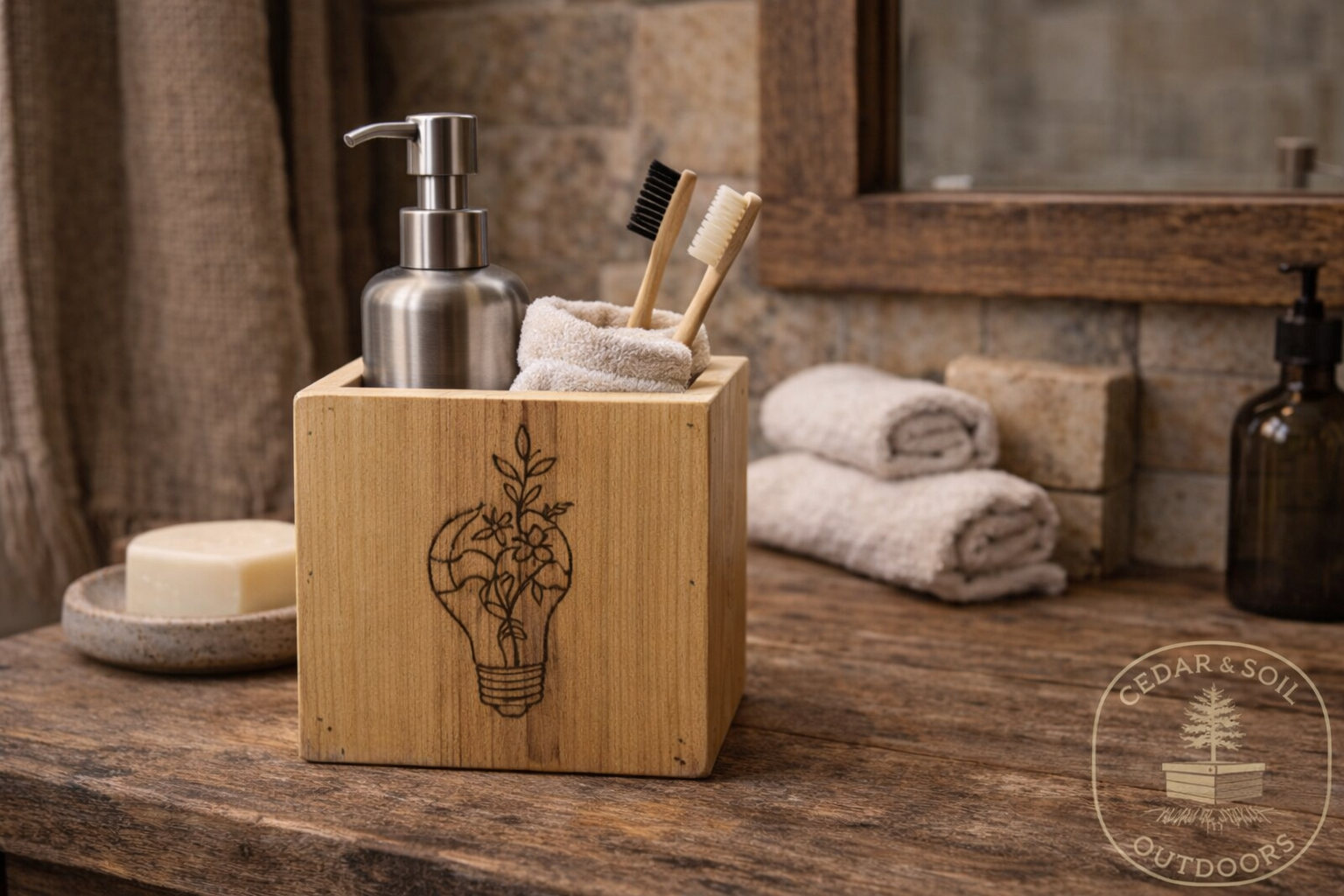 6-Inch Handcrafted Wooden Utility Box