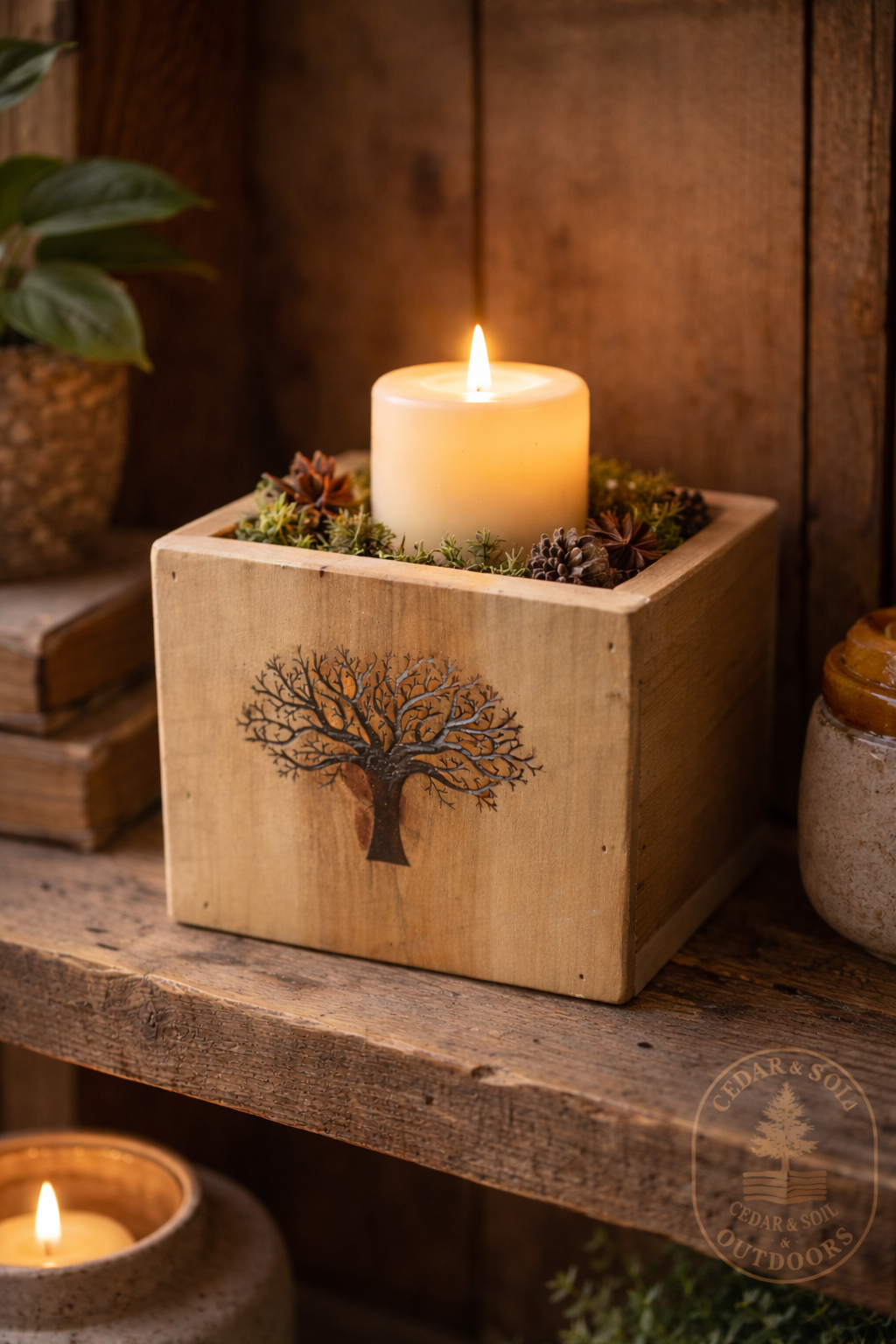 5-Inch Handcrafted Wooden Utility Box