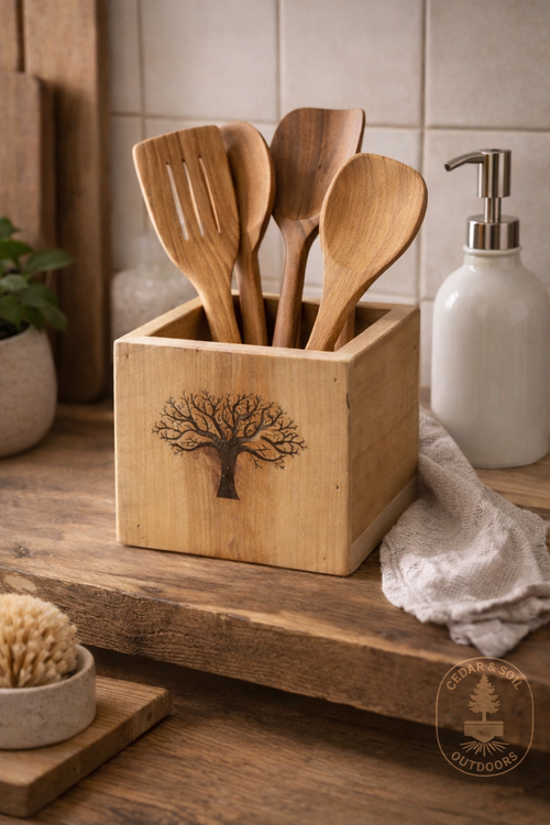 5-Inch Handcrafted Wooden Utility Box