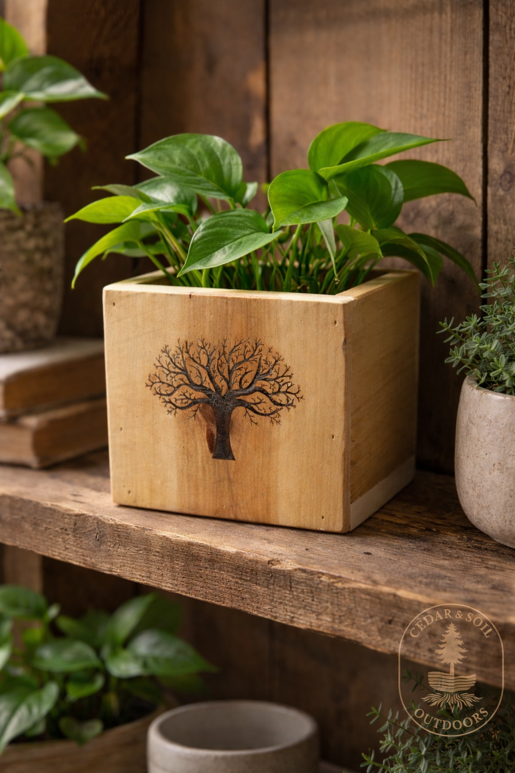 5-Inch Handcrafted Wooden Utility Box